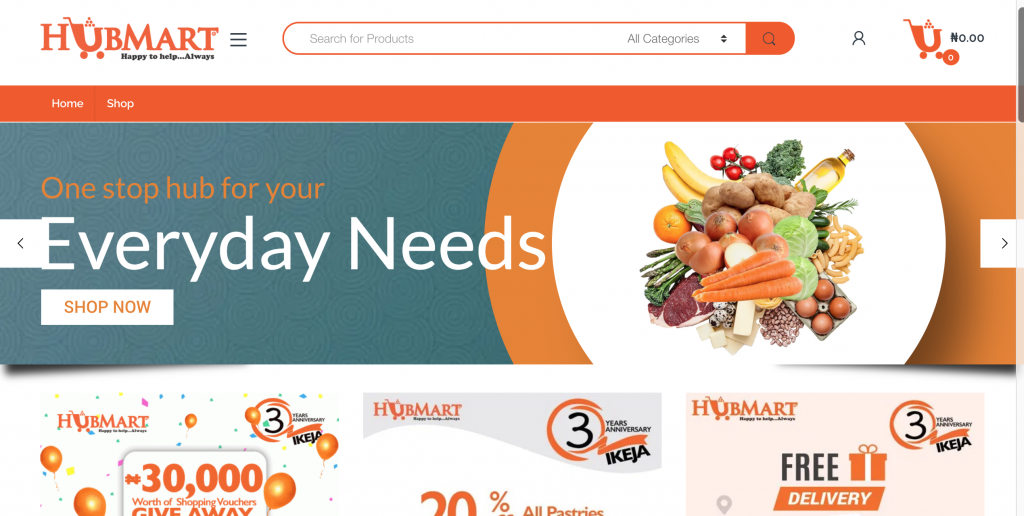 grocery shop online from hub mart