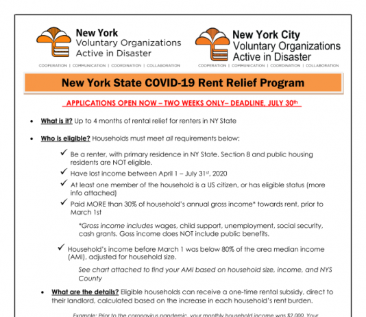 Covid-19: Free Rent Payment in New York