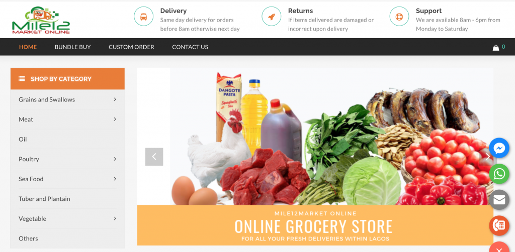 No. 1 Online grocery and food store in Lagos