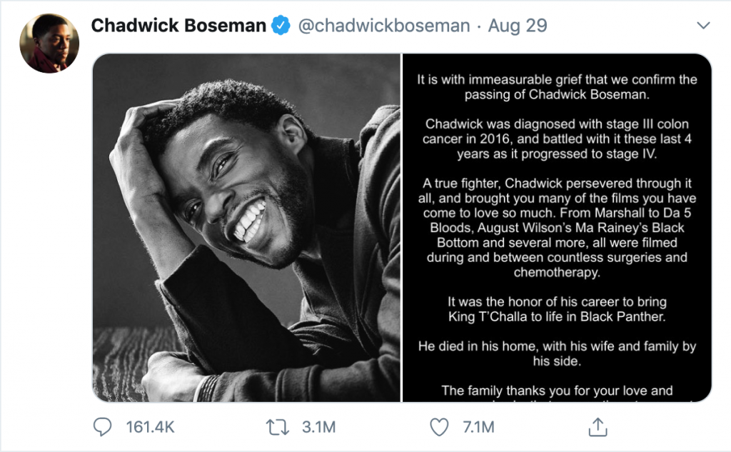 Chadwick Boseman Passes Away At 43 Afro Gist Media