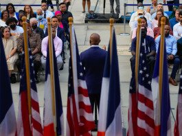 NYC Announces Work Permits for Asylum Seekers Naturalization Ceremony in NYC with Mayor Adams